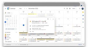 Cập nhật thông tin World Cup 2022 - Qatar từ Google Calendar