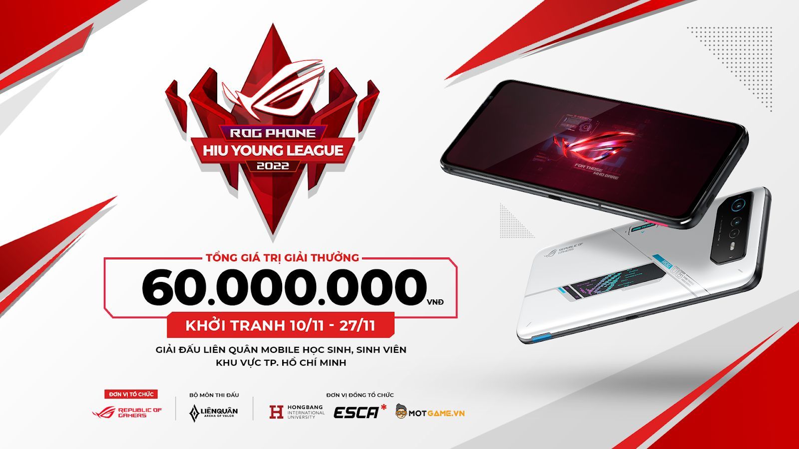 Khởi tranh giải đấu ROG Phone HIU Young League 2022 Bộ môn Liên Quân Mobile 