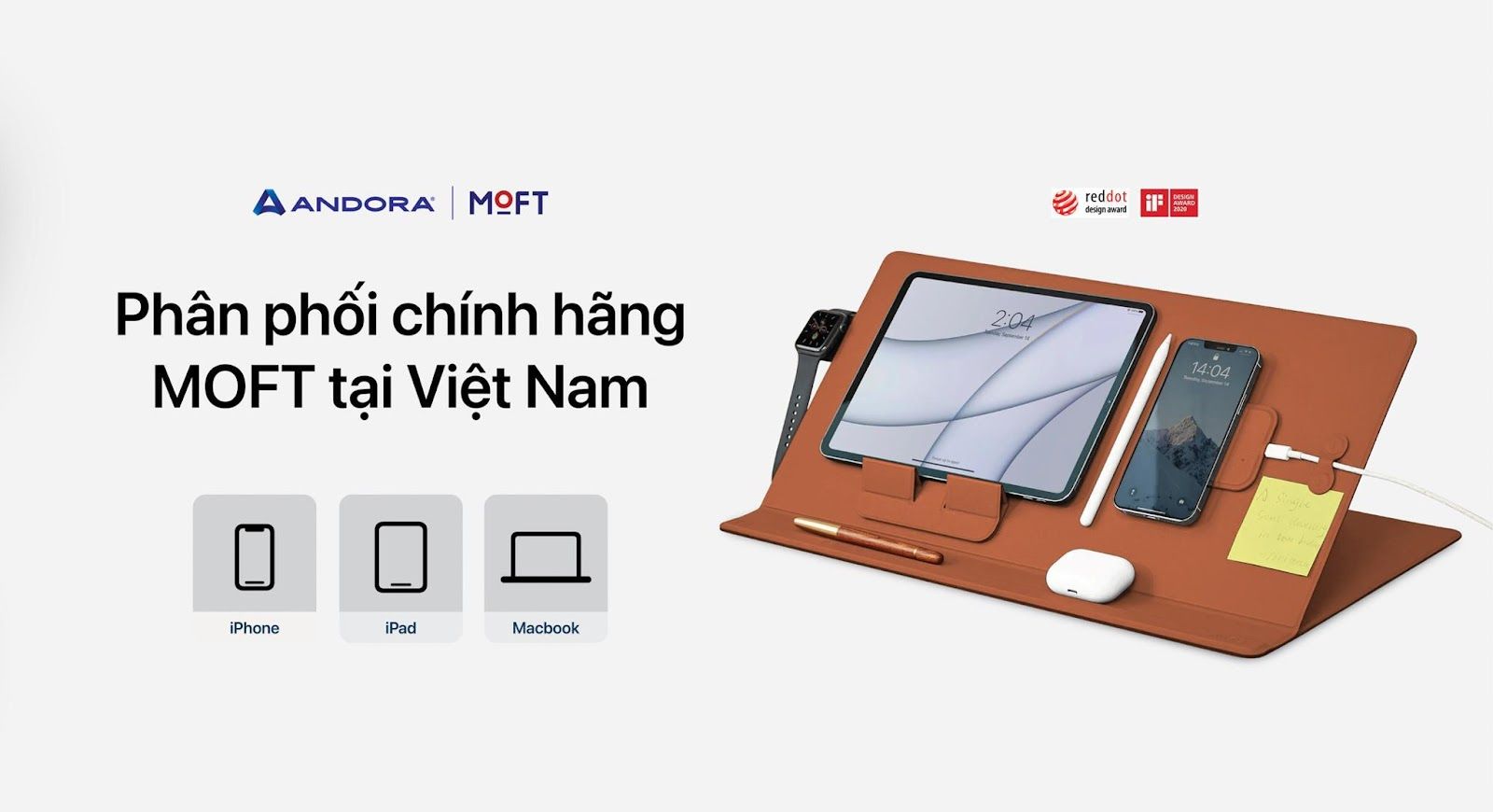 Andora phân phối 5 thương hiệu phụ kiện từ Mỹ và Đức