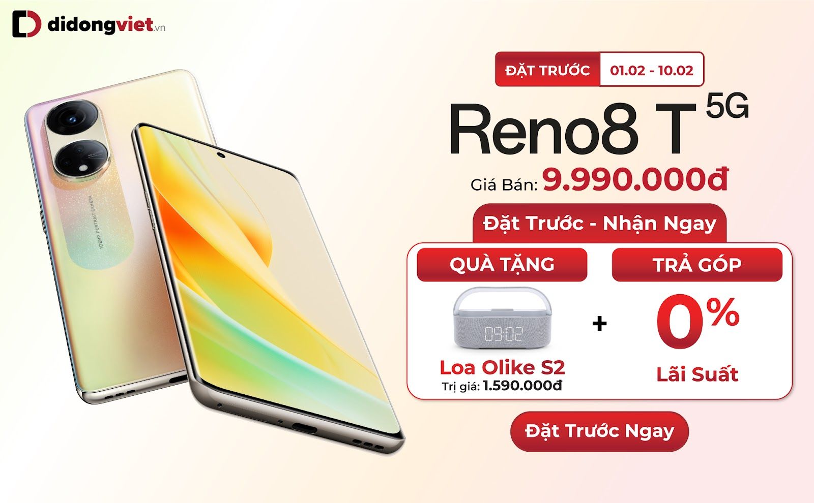 OPPO Reno8 T 5G ra mắt giá từ 9,99 triệu đồng, đặt trước nhận ngay bộ quà tặng trị giá đến 3,8 triệu đồng 