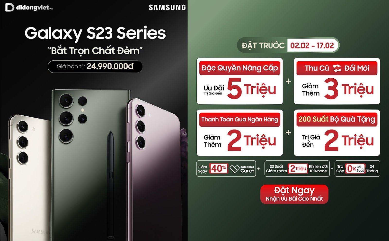 Trải nghiệm Galaxy S23 series với bộ quà tặng trị giá đến 325 triệu đồng