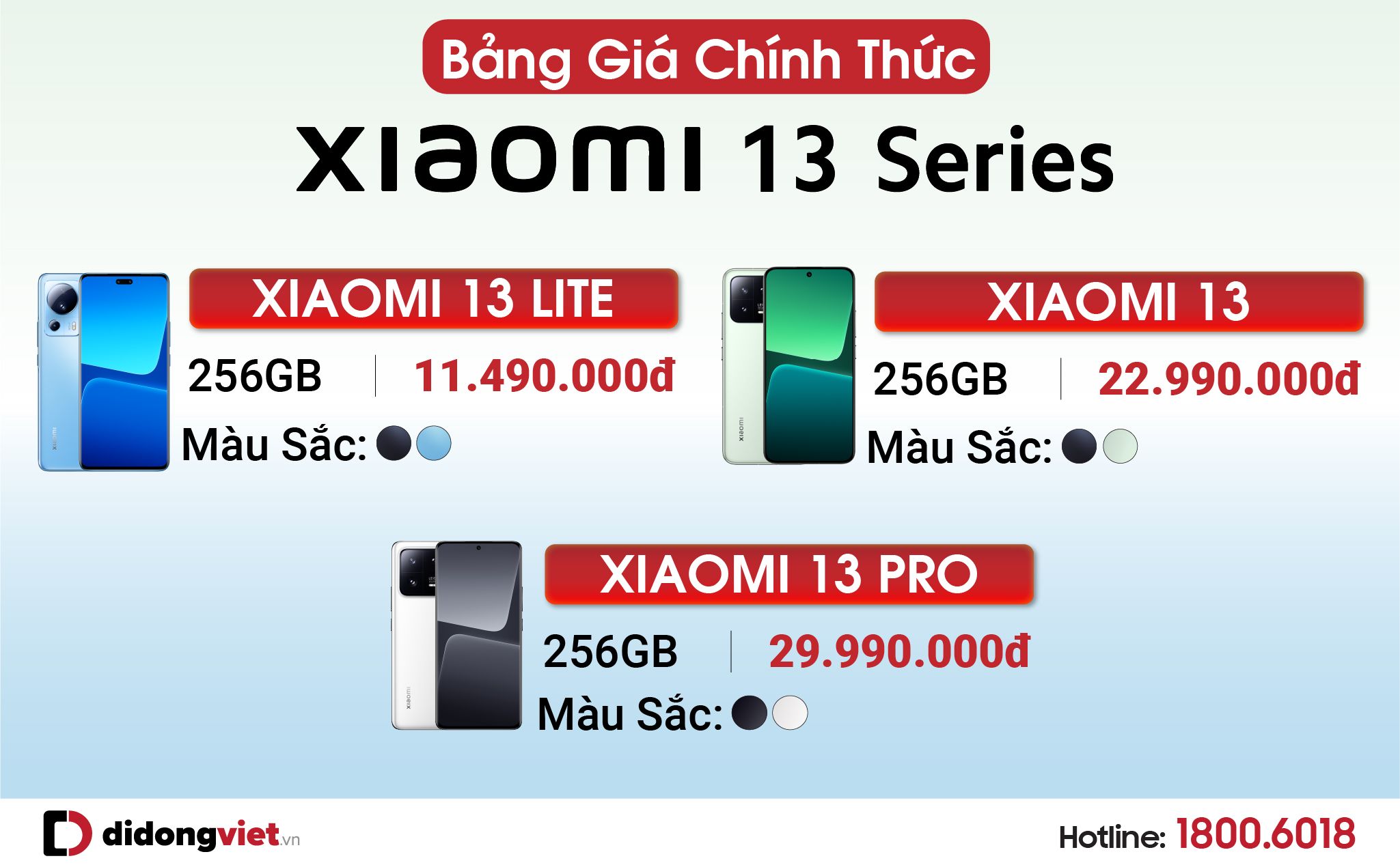 Xiaomi 13 series ra mắt từ 11,49 triệu đồng, kèm bộ quà khủng lên đến 6 triệu đồng