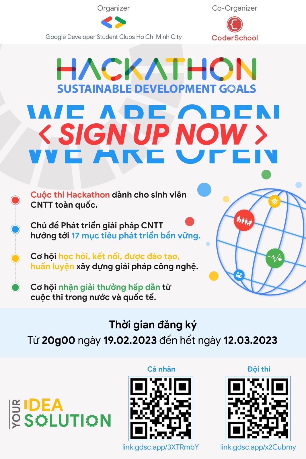 GDSC Hackathon Việt Nam 2023 - Cơ hội mang giải pháp CNTT của bạn đến với đấu trường quốc tế