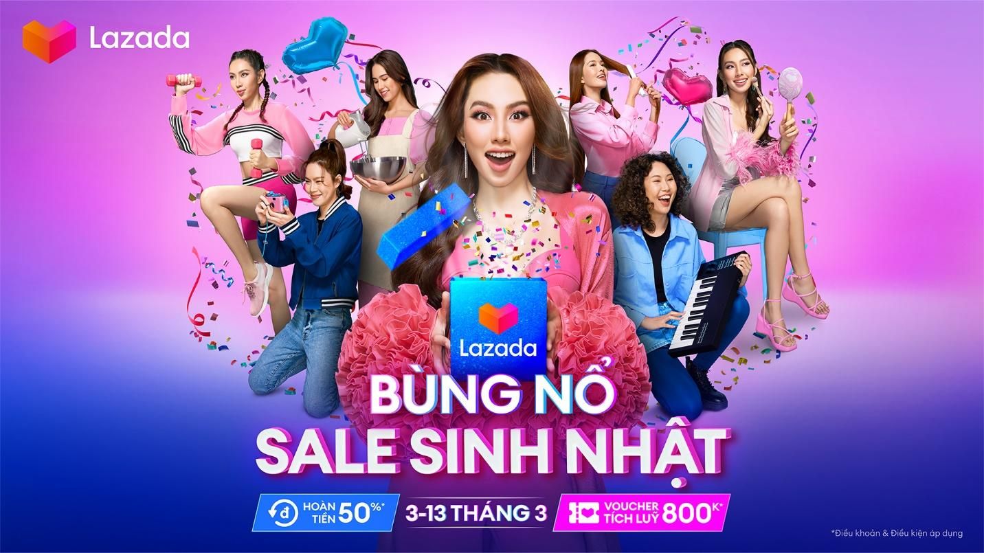 Lazada chào đón tuổi 11 với lễ hội mua sắm "Bùng nổ sale sinh nhật" từ 3/3 đến 13/3/2023