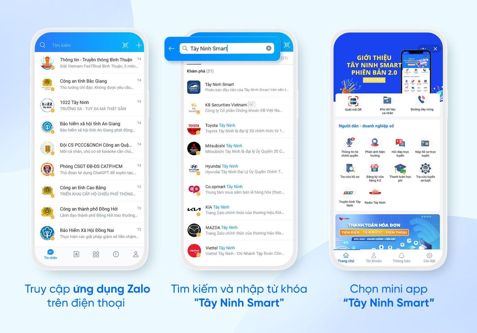 Tây Ninh là tỉnh đầu tiên của Việt Nam ra mắt mini app trên Zalo