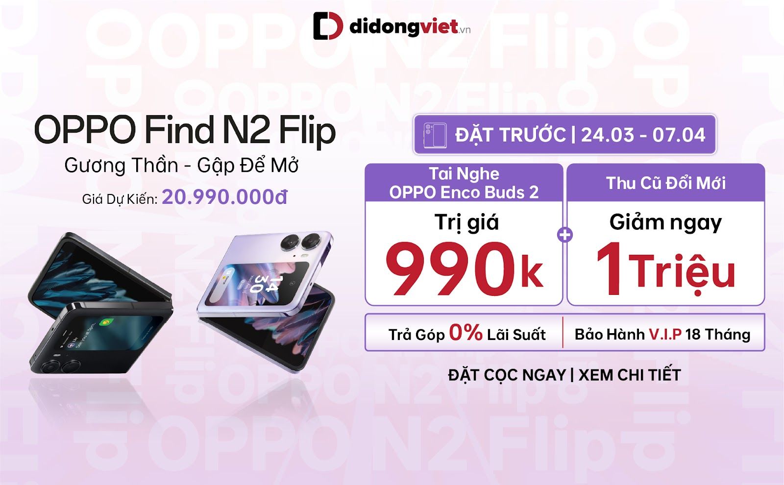 OPPO Find N2 Flip chưa ra mắt tại Việt Nam đã nhận được sự quan tâm lớn từ người dùng công nghệ