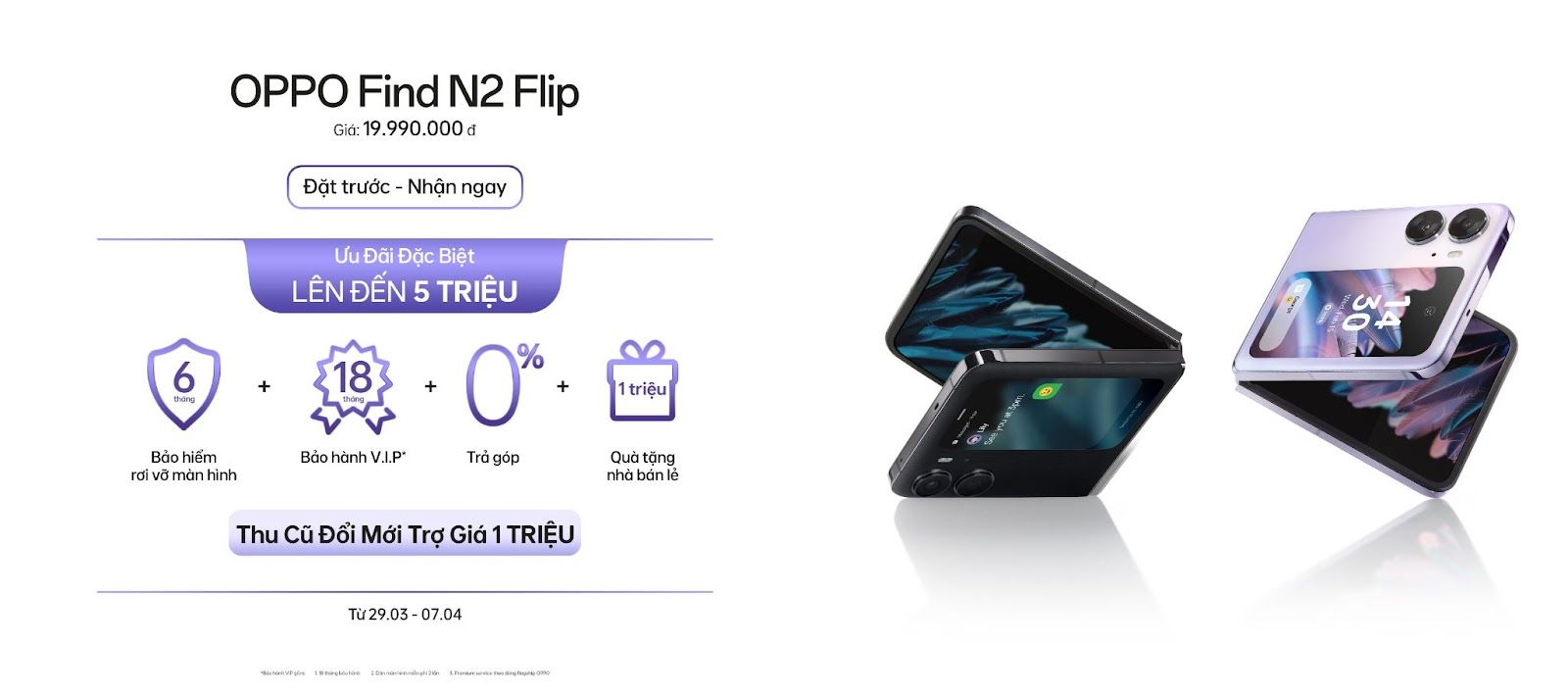 OPPO Find N2 Flip chính thức, giá 19,9 triệu đồng