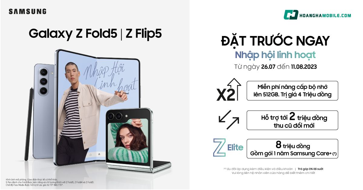 Galaxy Z Flip5 và Galaxy Z Fold5 chính thức trình làng: Màn lột xác từ Samsung cùng cơn mưa ưu đãi khi đặt trước