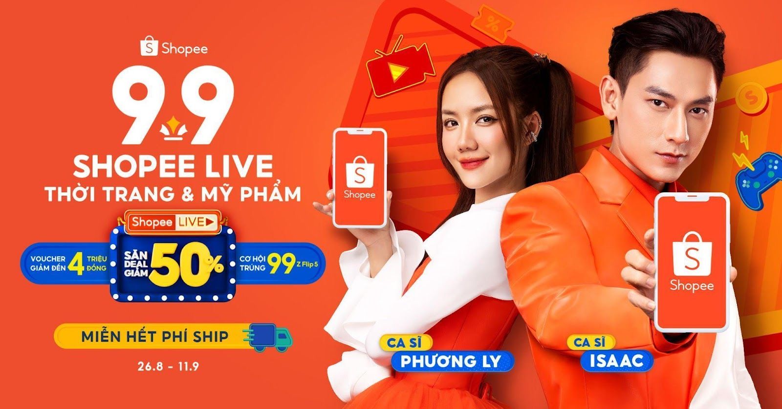 Dàn sao đình đám quy tụ tại “9.9 Shopee Live Thời Trang & Mỹ Phẩm”, mở màn mùa lễ hội mua sắm sôi động cuối năm