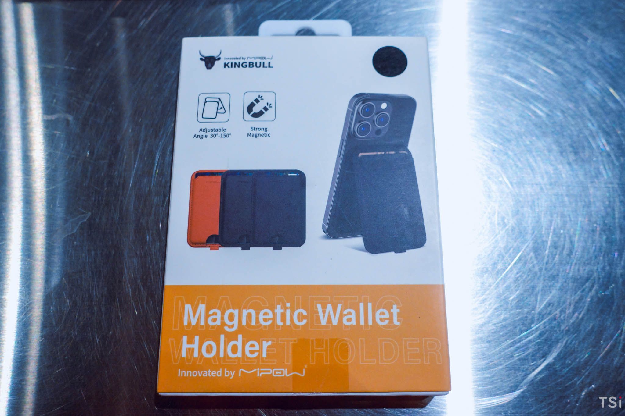 Mipow Magnetic Wallet Card Stand: ví kiêm chân đế cho iPhone