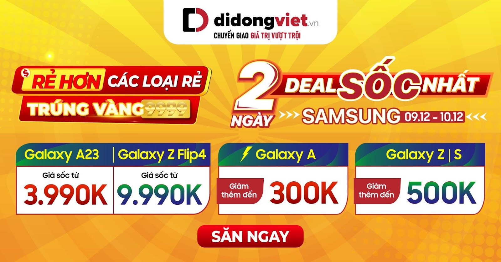 Hai ngày sale sốc cho điện thoại Samsung, Z Flip4 chưa tới 10 triệu đồng