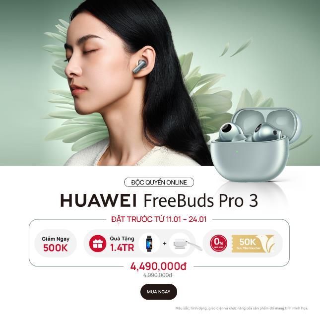 Ra mắt tai nghe HUAWEI FreeBuds Pro 3 – Kết hợp sáng tạo trong âm thanh và thiết kế lấy cảm hứng từ nhiên nhiên