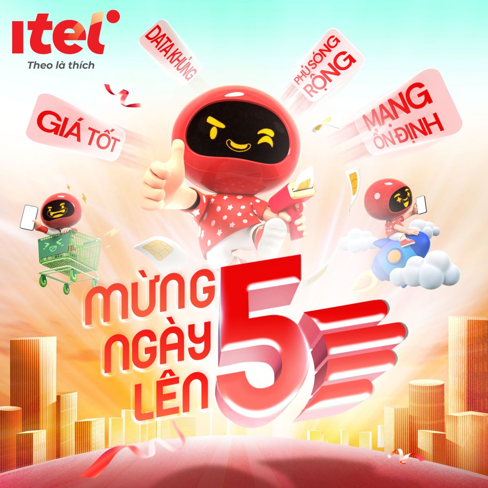 iTel là nhà mạng di động MVNO đầu tiên tại Việt Nam đón sinh nhật 5 tuổi