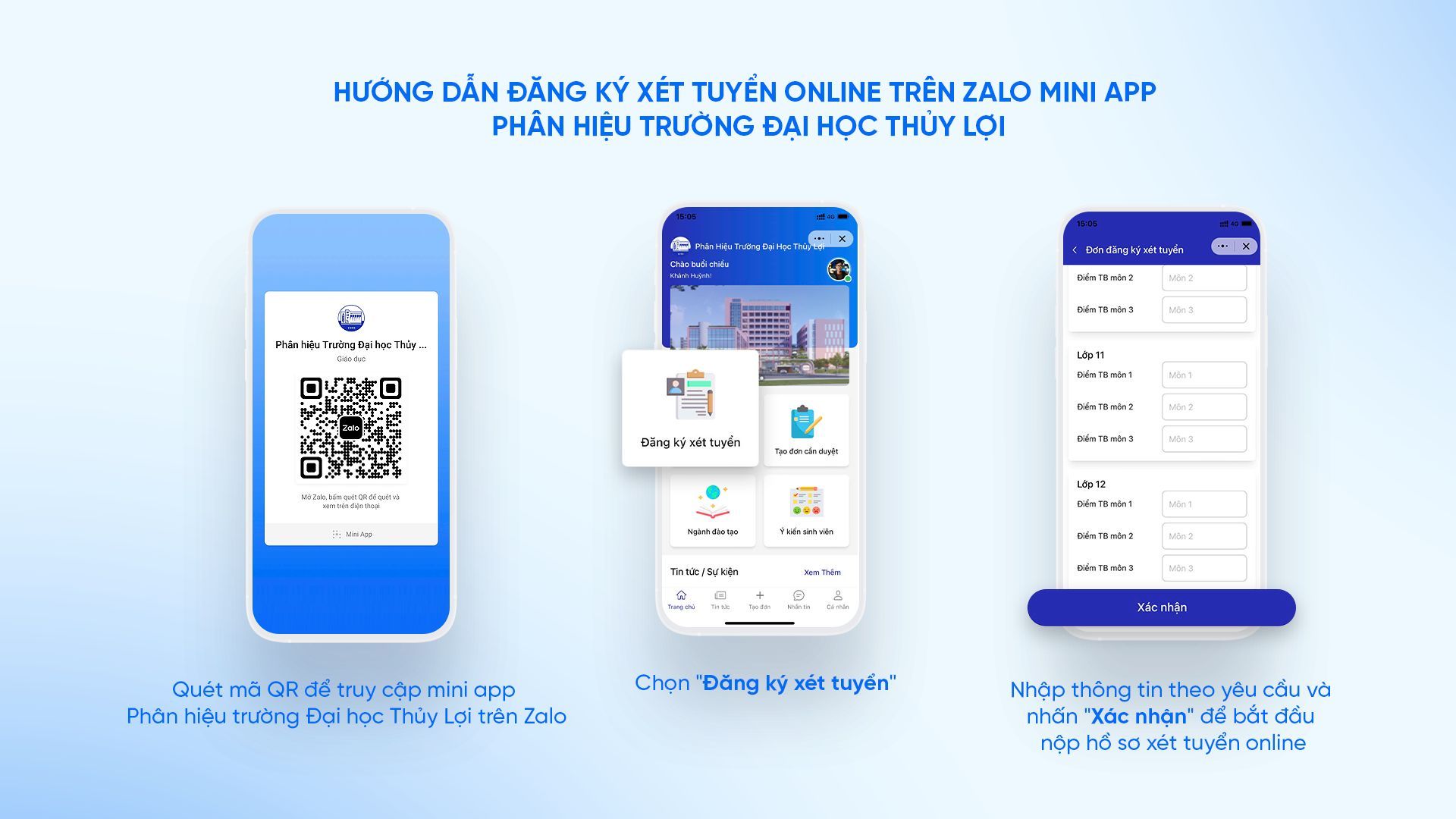 Thêm nhiều trường đại học đẩy mạnh tuyển sinh đợt 3 trên Zalo