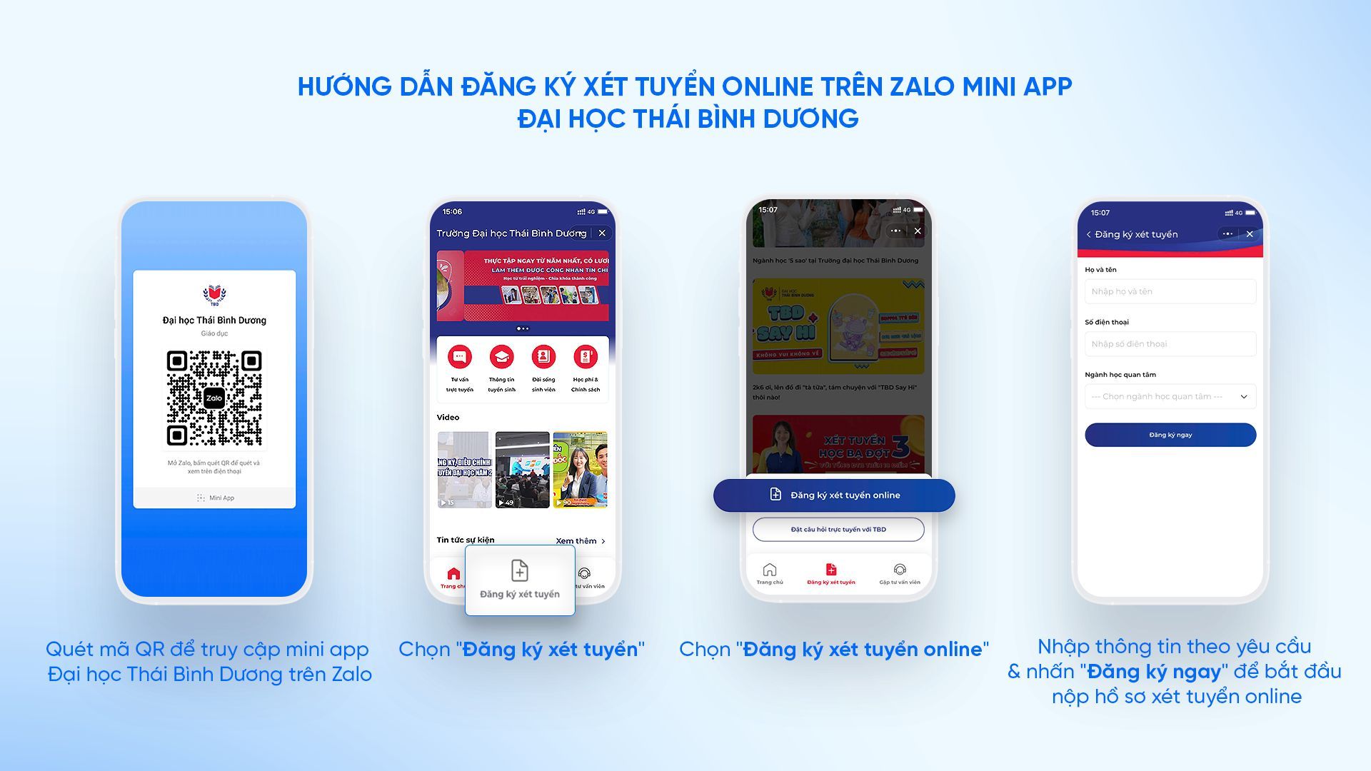 Thêm nhiều trường đại học đẩy mạnh tuyển sinh đợt 3 trên Zalo