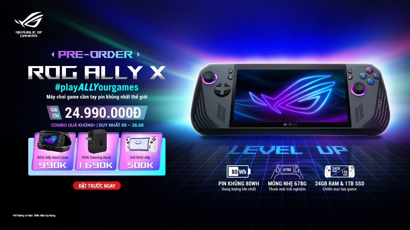 ROG Ally X chính thức cho đặt hàng trước tại Việt Nam