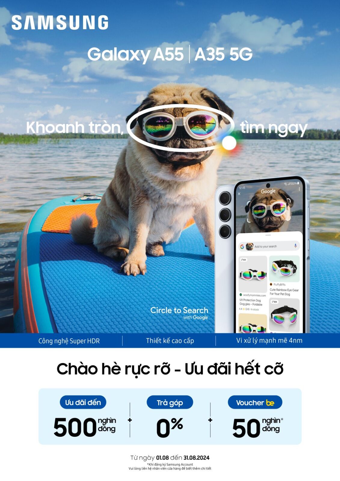 Samsung bổ sung tính năng “Khoanh tròn để tìm kiếm” cho Galaxy A35 5G và Galaxy A55 5G