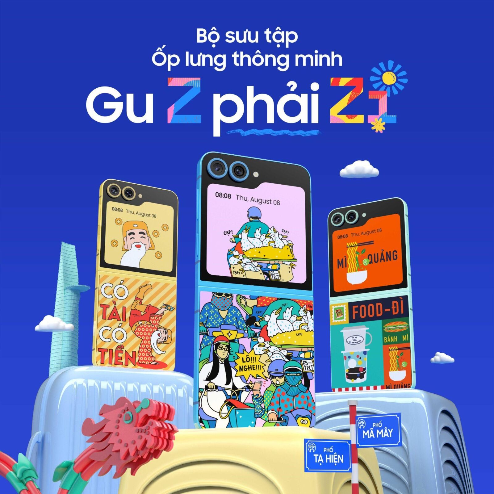 Samsung giới thiệu bộ sưu tập ốp lưng thông minh Galaxy Z Flip6 “Gu Z phải Zị” mang đậm dấu ấn văn hóa Việt