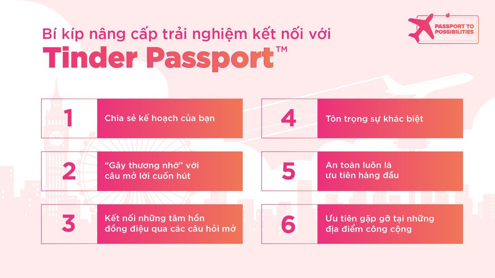 Tinder nâng cấp trải nghiệm kết nối cho Gen Z mê du lịch với “Cẩm nang du lịch Solo với Tinder Passport”