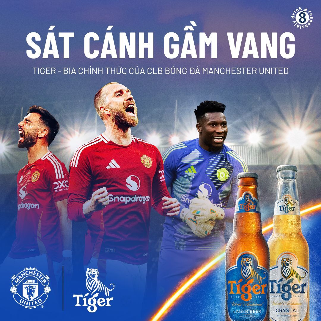 Tiger - Bia chính thức của Câu lạc bộ Bóng đá Manchester United