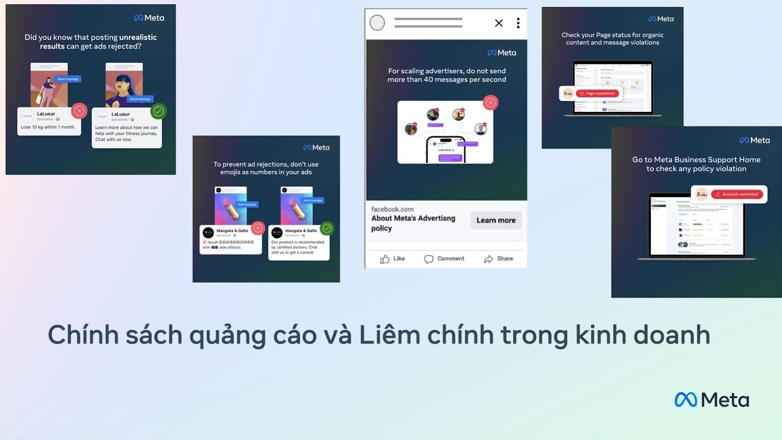 Meta chia sẻ Chính sách Quảng cáo và Liêm chính trong Kinh doanh