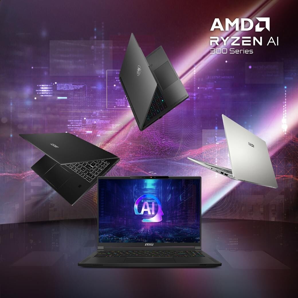 Nhiều laptop MSI dùng AMD Ryzen AI 300 Series có mặt tại Việt Nam