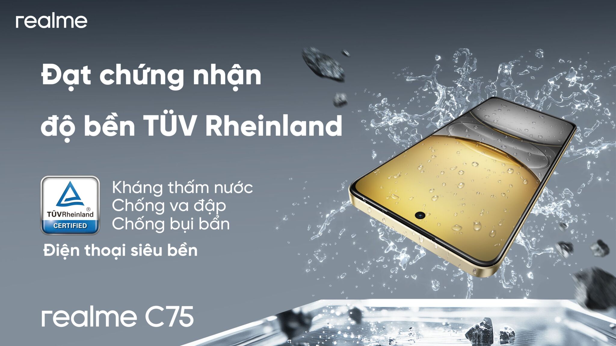 realme C75 chính thức ra mắt, đặt tiêu chuẩn mới cho độ bền của điện thoại