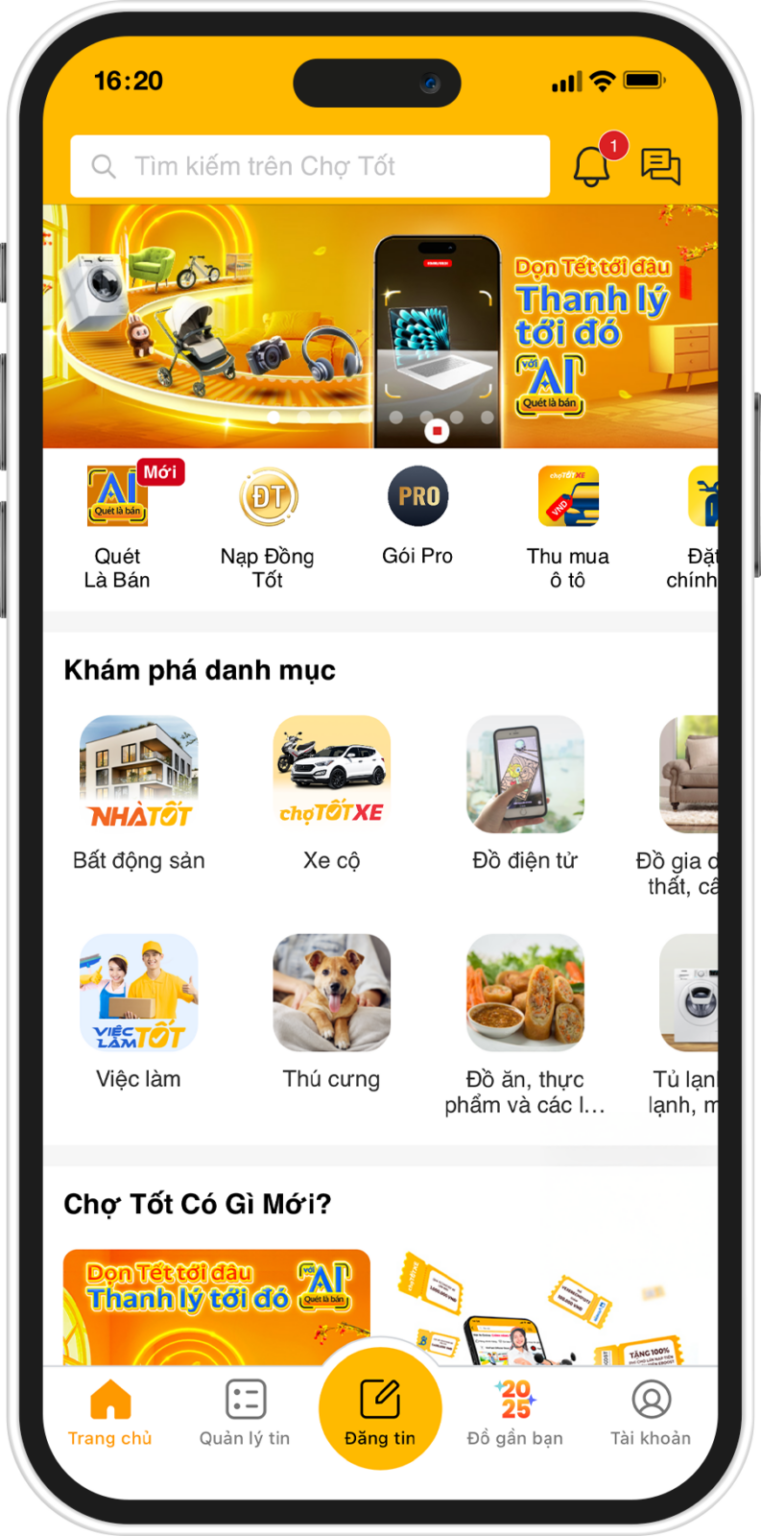 Chợ Tốt AI: Cách mạng hóa việc dọn nhà với tính năng “Quét Là Bán”