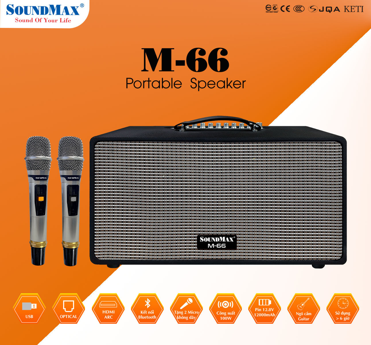 SoundMax M-66: khi thiết kế và chất âm hòa chung giai điệu đẹp