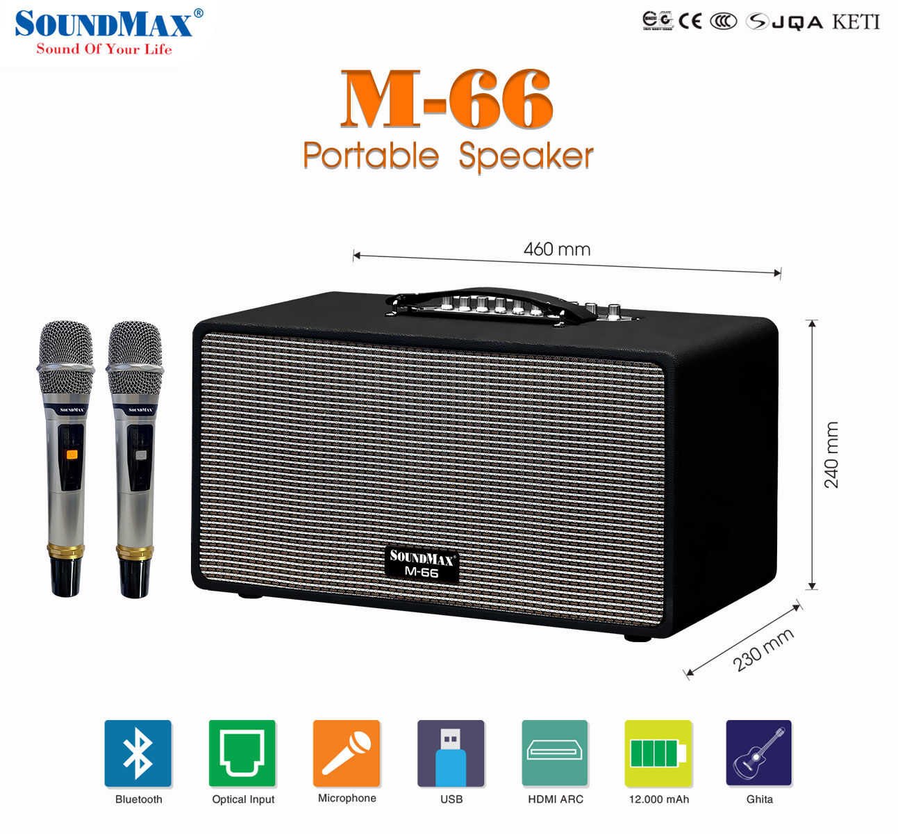 SoundMax M-66: khi thiết kế và chất âm hòa chung giai điệu đẹp