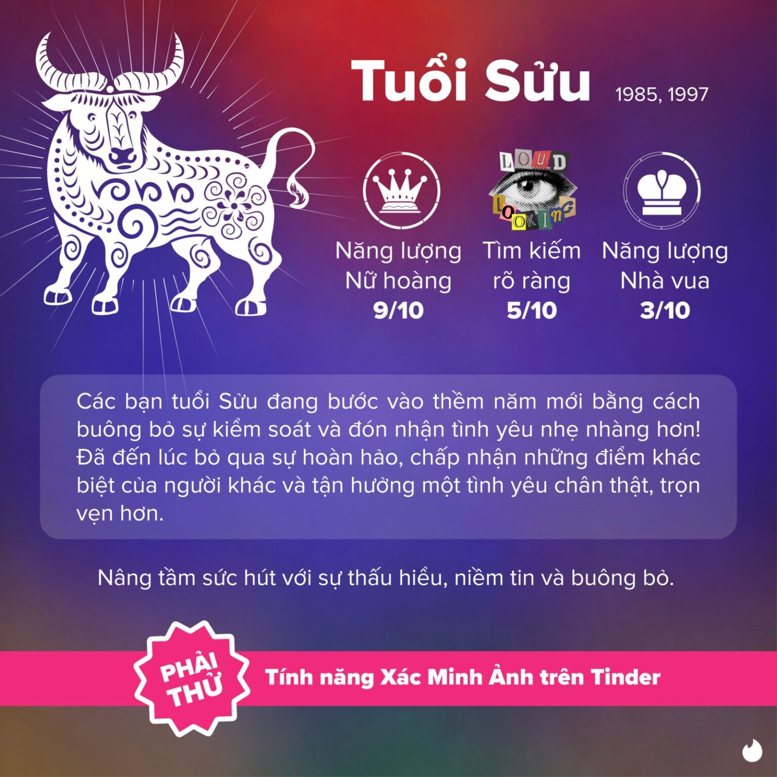 Tinder tung bí kíp để trường năng lượng thăng hoa, giúp đường tình duyên của hội độc thân "đỉnh nóc, kịch trần" mùa Tết Ất Tỵ