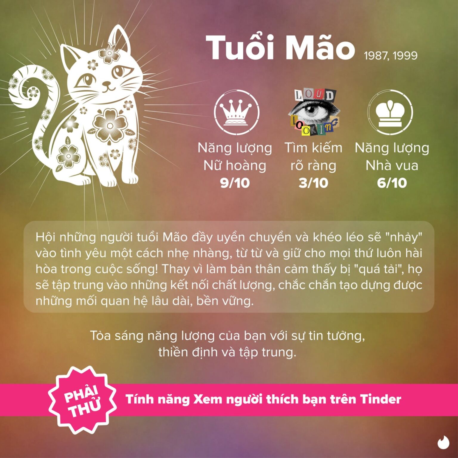 Tinder tung bí kíp để trường năng lượng thăng hoa, giúp đường tình duyên của hội độc thân "đỉnh nóc, kịch trần" mùa Tết Ất Tỵ