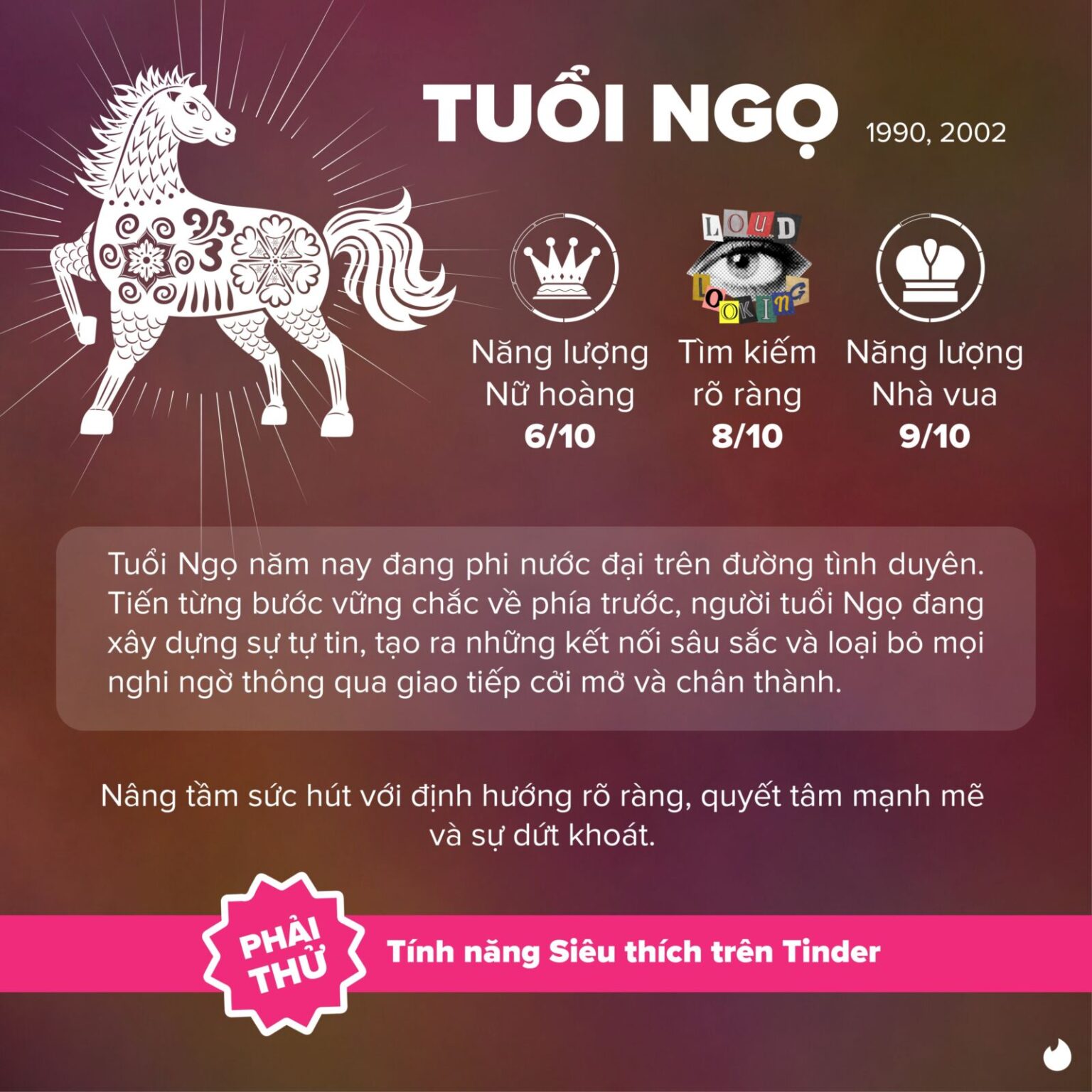 Tinder tung bí kíp để trường năng lượng thăng hoa, giúp đường tình duyên của hội độc thân "đỉnh nóc, kịch trần" mùa Tết Ất Tỵ