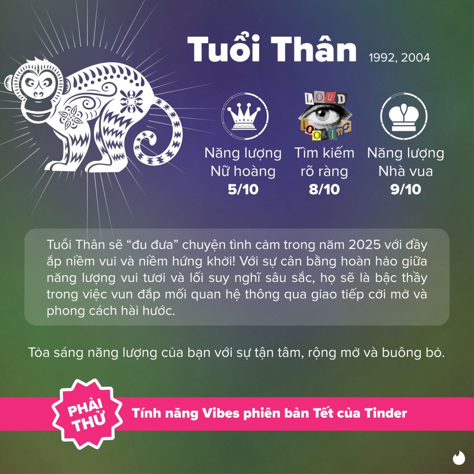 Tinder tung bí kíp để trường năng lượng thăng hoa, giúp đường tình duyên của hội độc thân "đỉnh nóc, kịch trần" mùa Tết Ất Tỵ