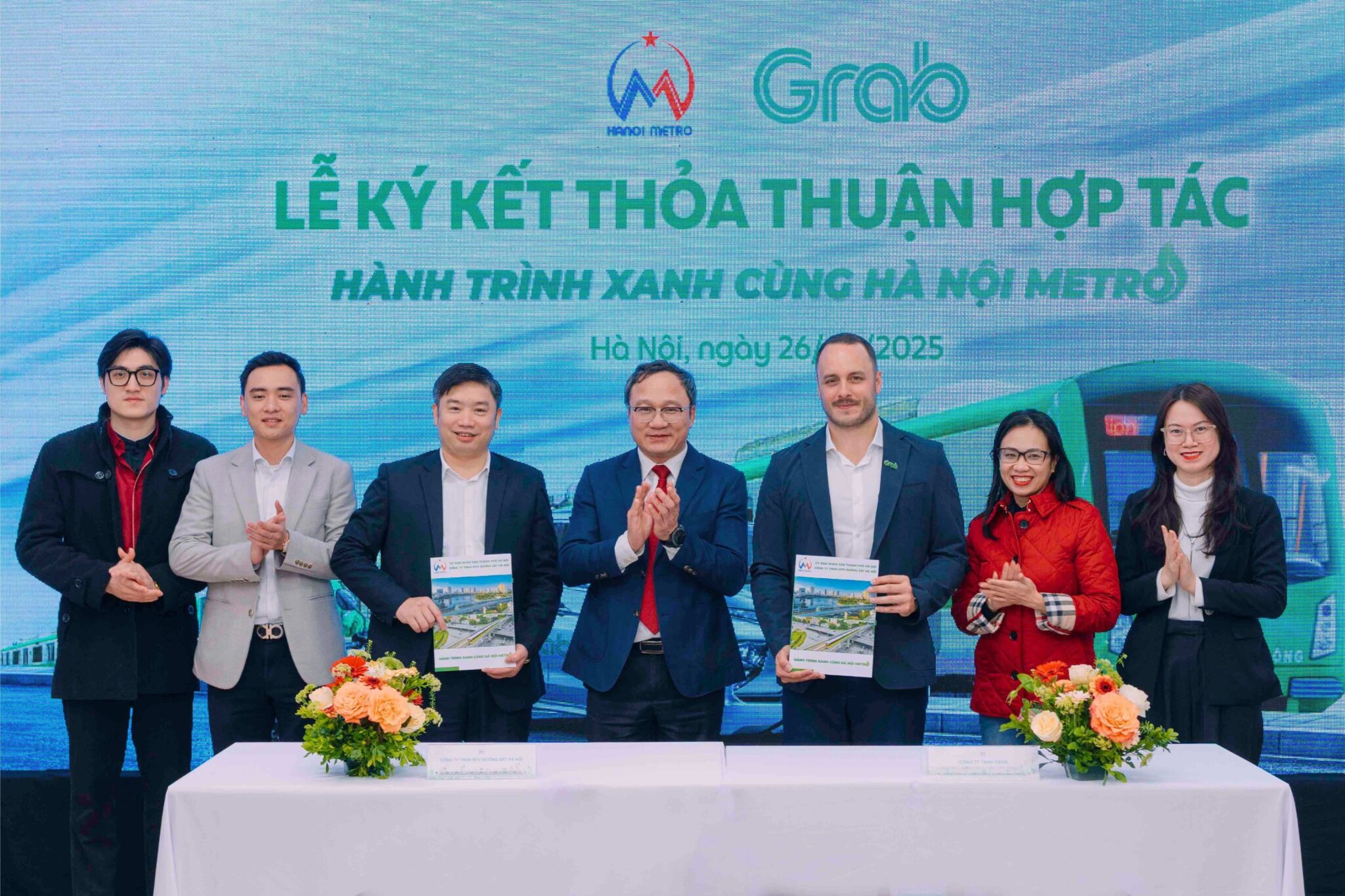 Metro Hà Nội và Grab Việt Nam ký kết thỏa thuận nhằm thúc đẩy sự phát triển của đường sắt đô thị Hà Nội