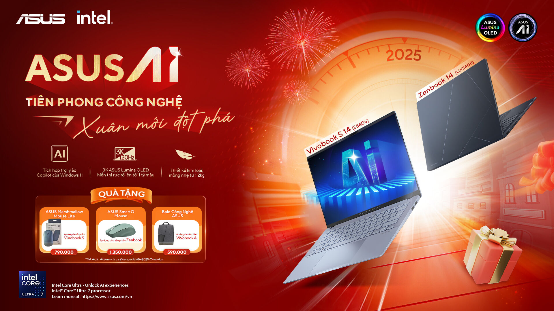 Nâng cấp laptop AI, đón năm mới rực rỡ cùng chương trình “ASUS AI – Tiên phong công nghệ, xuân mới đột phá”