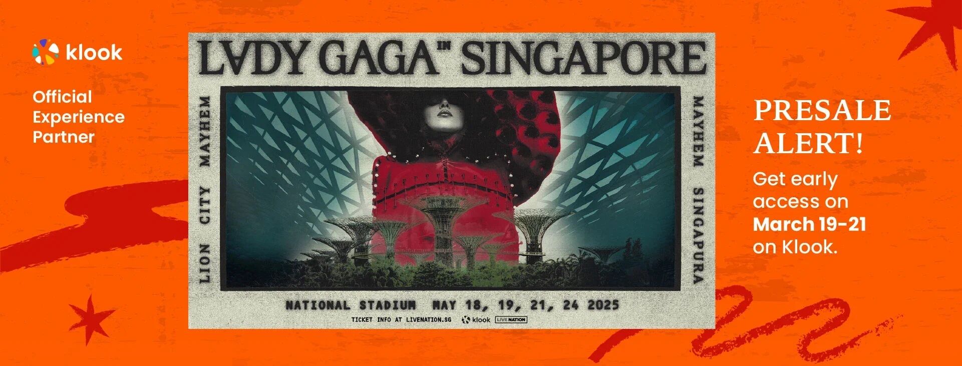 Cùng Klook trải nghiệm sự trở lại của Lady Gaga tại Singapore