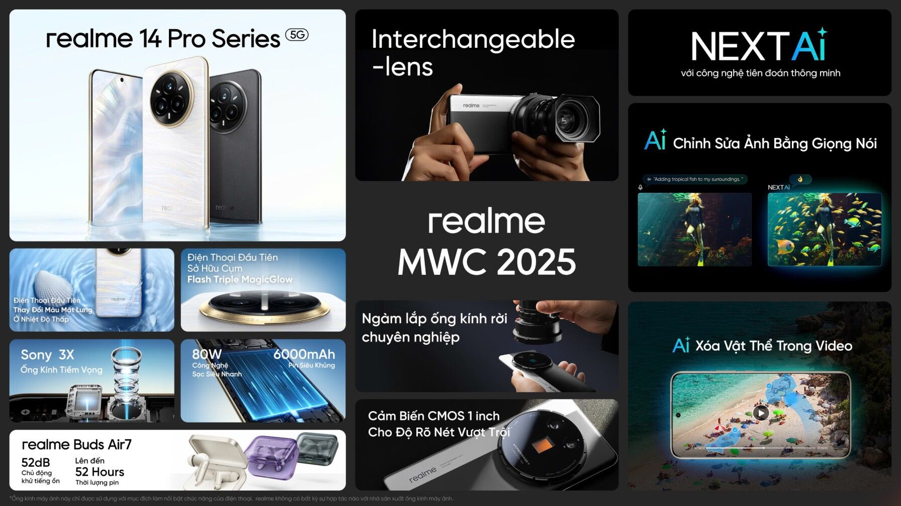 realme công bố chiến lược ba năm đột phá tại MWC 2025, trình làng những công nghệ cải tiến vượt bậc về hình ảnh và AI